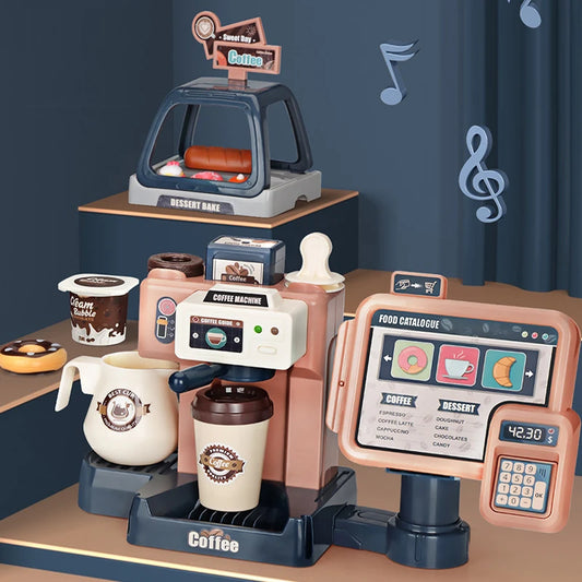 Kids Coffee Machine Toy Set with Sweet Sweets