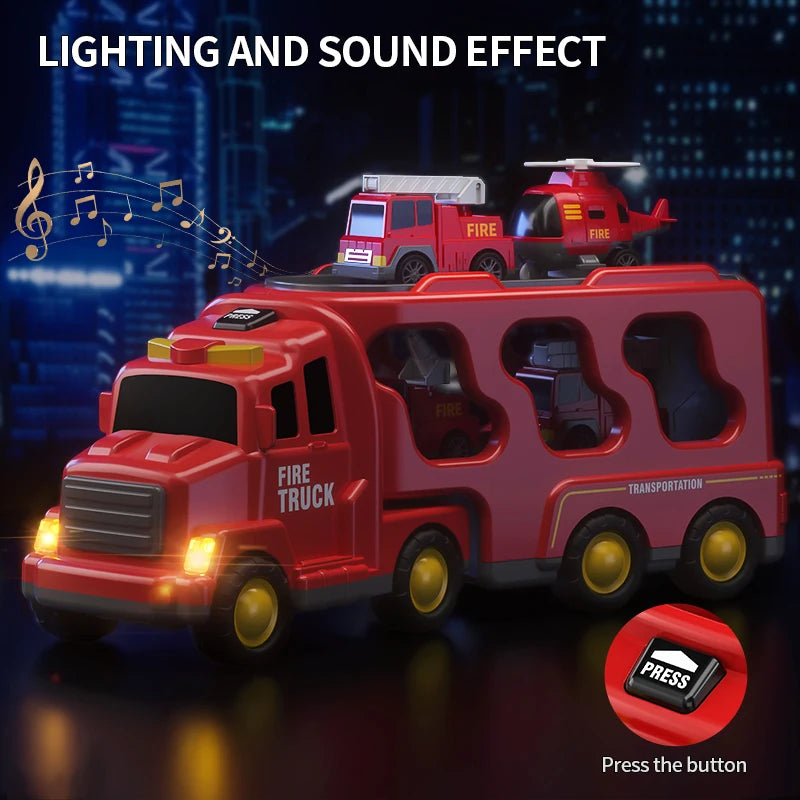 TEMI Diecast Carrier Truck Educational Toys Set