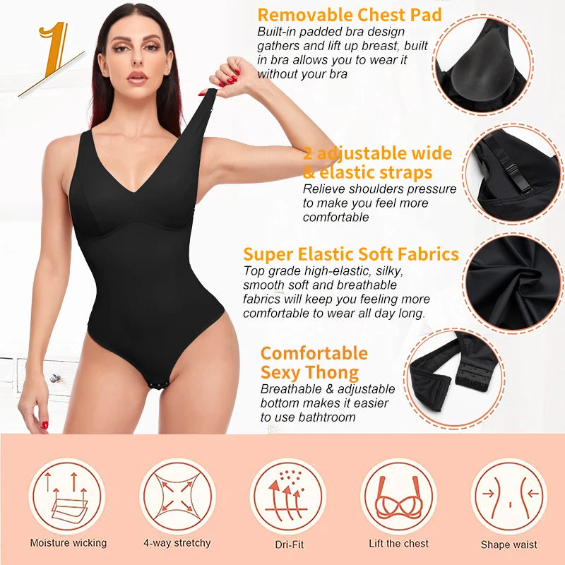 V-Neck Waist Trainer Body Shaper