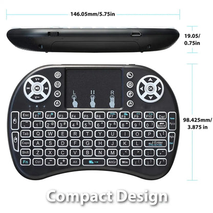 I8 Backlit Mini Wireless Keyboard English 2.4G Air Mouse Remote Touchpad for Android TV Box PC X96 H96 Max 7 Colour