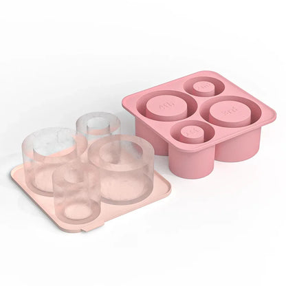 Silicone Ice Cube Tray for Tumblers - Hollow Cylinder Ice Cube Moulds