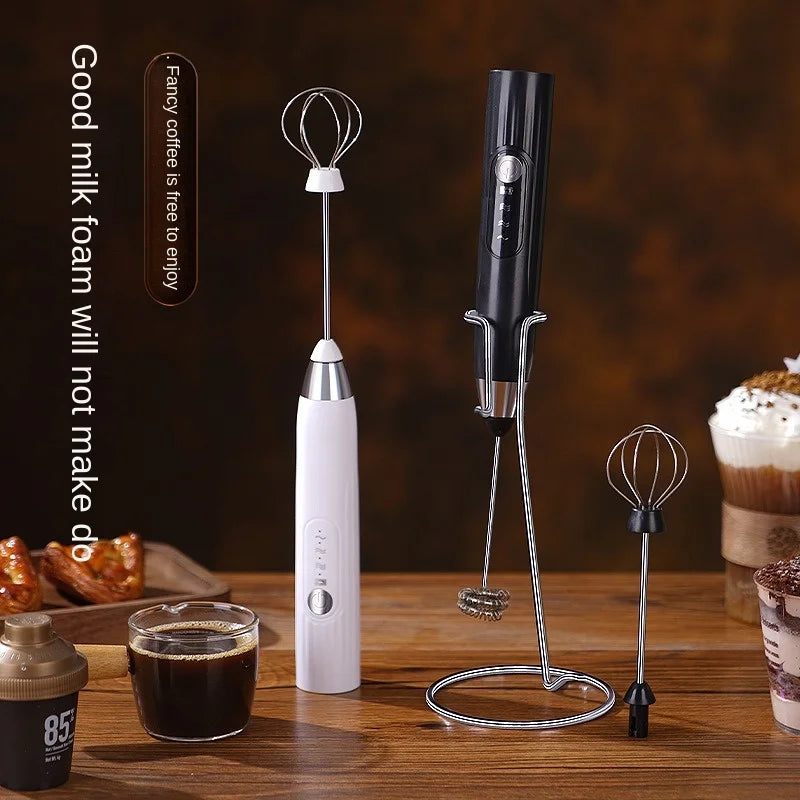 USB Rechargeable 2-in-1 Electric Egg Beater & Milk Frother