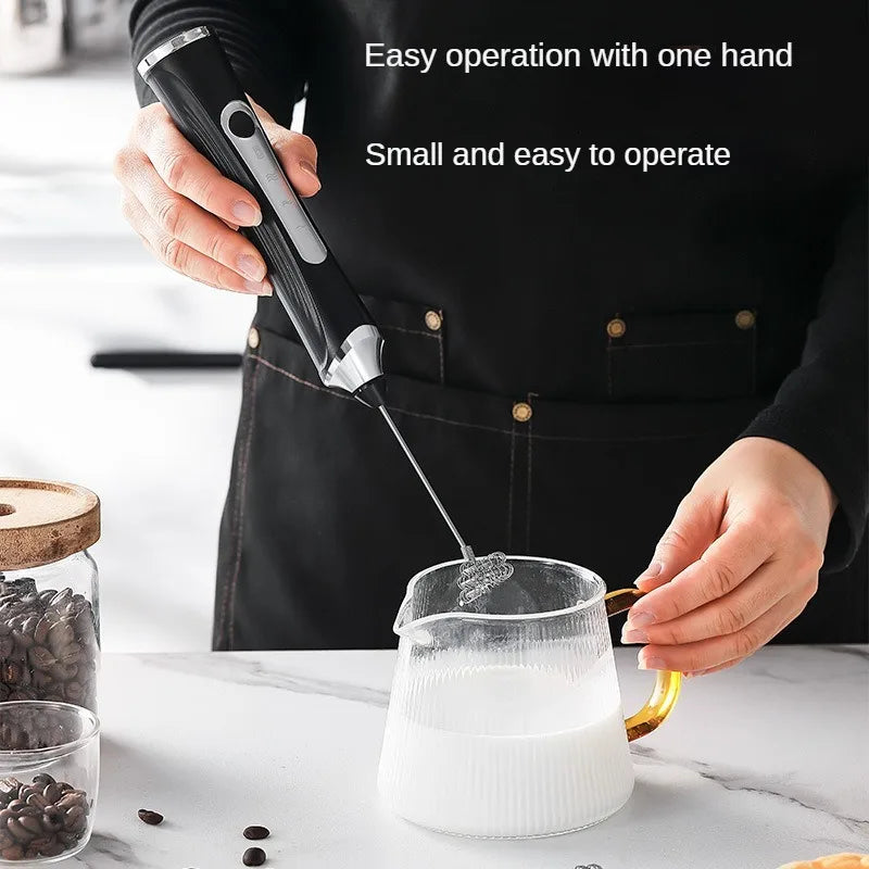 USB Rechargeable 2-in-1 Electric Egg Beater & Milk Frother