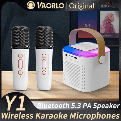 Portable Wireless Dual Microphone Karaoke Machine Bluetooth Speaker