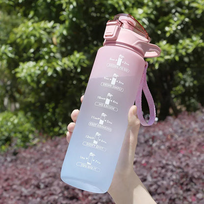 Large 1L Water Bottle with Straw - Perfect for Summer Fitness