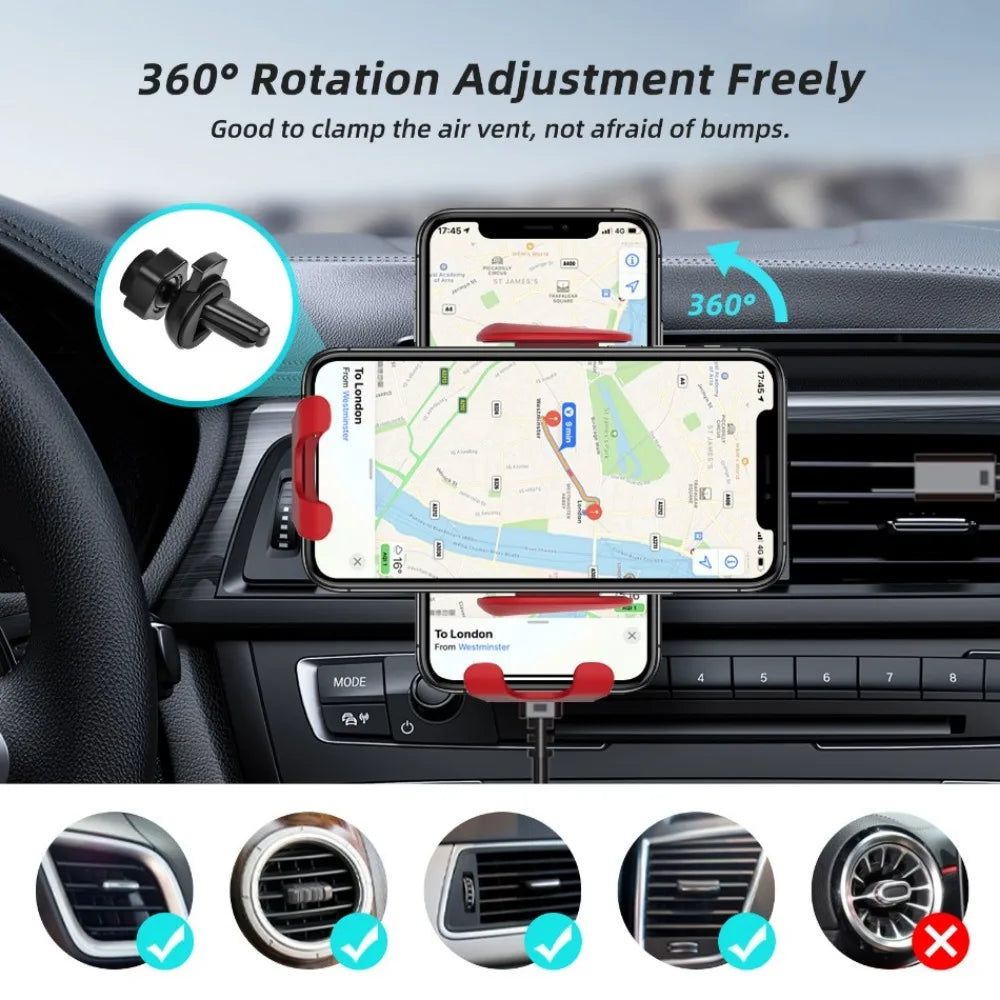 50W Car Wireless Charger Smart Auto Mount Phone Holder Induction Fast Charging - See Video & Variants