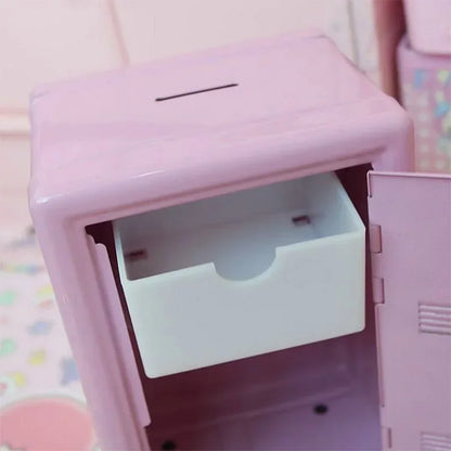 Pink Mini Money Storage Box Organizer | Iron Safe Box Piggy Bank