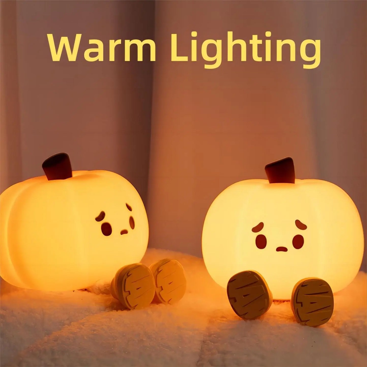 Cute Halloween Pumpkin Night Light - 95x95x84mm