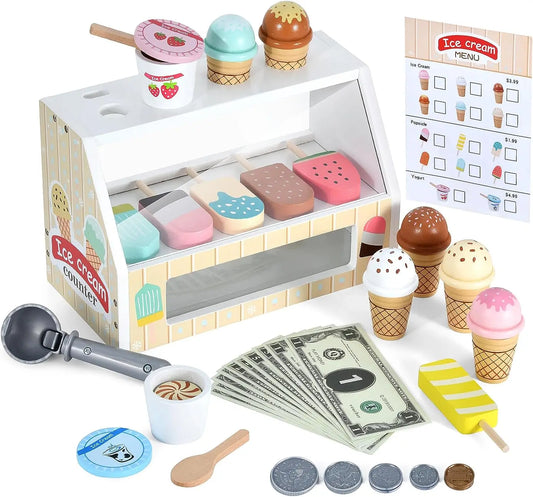 Montessori Wooden Ice Cream Playset