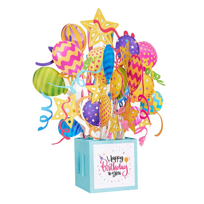 Birthday Card With Envelope Balloons Pop-Up Greeting Card Surprise Birthday Gifts Birthdays Celebration Anniversary Thanksgiving
