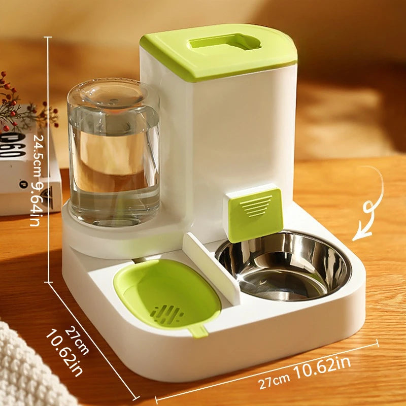 Large Capacity Cat Bowl Automatic Feeder with Water Dispenser