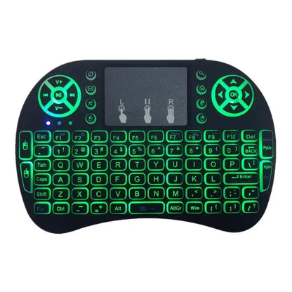 I8 Backlit Mini Wireless Keyboard English 2.4G Air Mouse Remote Touchpad for Android TV Box PC X96 H96 Max 7 Colour