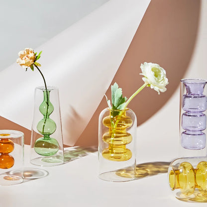 Creative Colored Glass Vase Ornaments - Home Decor