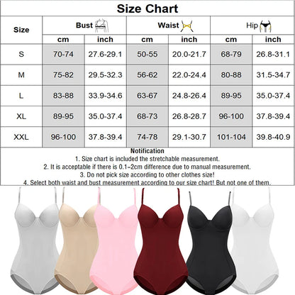 Black Slimming Shapewear Bodysuit with Modeling Strap