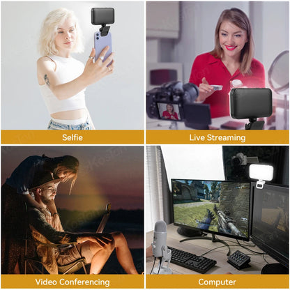 Rechargeable LED Selfie Light | Portable Photo Video Makeup Zoom Conference