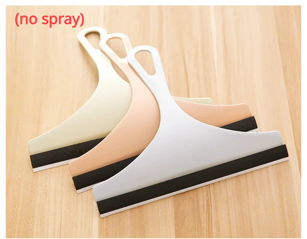 3-in-1 Silicon Squeegee Cleaning Brush with Spray Bottle