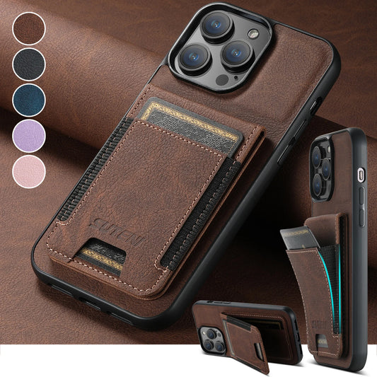 SUTENI Luxury Leather Phone Wallet Case