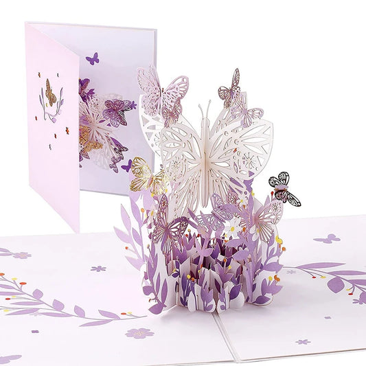 Purple Butterfly PopUp Card - Perfect Gift for Special Occasions