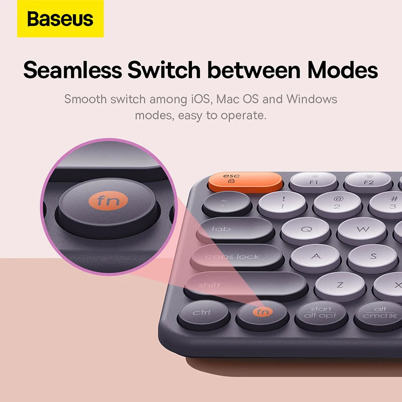 Baseus K01 Wireless Keyboard | Bluetooth | 84 Key Slim Design