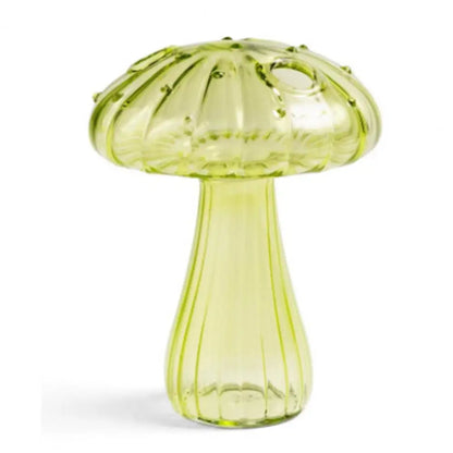 Adorable Mushroom Glass Flower Vase for Unique Home Decoration