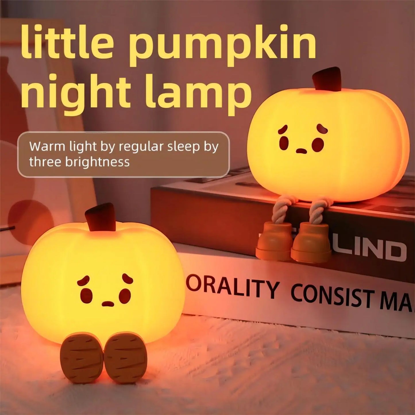 Cute Halloween Pumpkin Night Light - 95x95x84mm