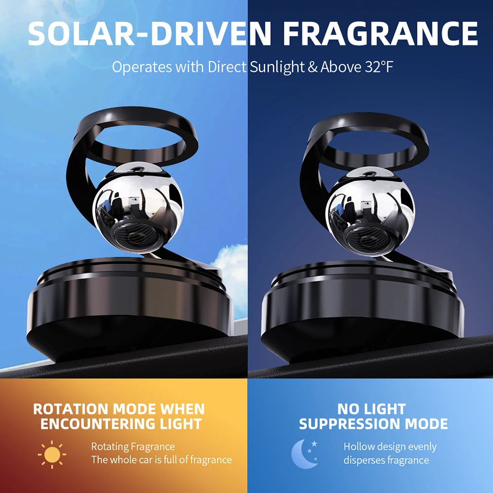 Solar Car Air Freshener Rotation Ornaments