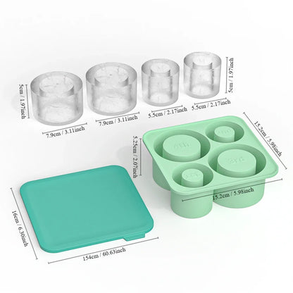 Silicone Ice Cube Tray for Tumblers - Hollow Cylinder Ice Cube Moulds