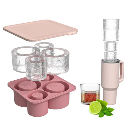 Silicone Ice Cube Tray for Tumblers - Hollow Cylinder Ice Cube Moulds