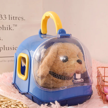 Interactive Plush Pet Care Cage Set
