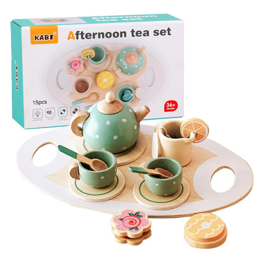 Delightful Wooden Afternoon Tea Set