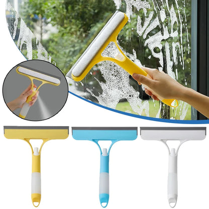 3-in-1 Silicon Squeegee Cleaning Brush with Spray Bottle