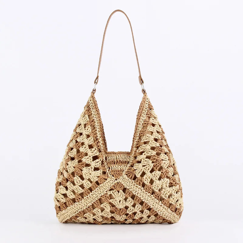 Women's Vintage Straw Tote Bag - Holiday - see colours