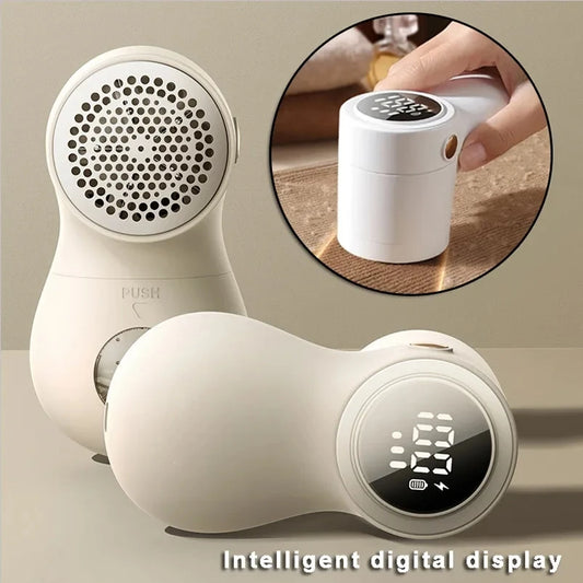 Lint Remover Electric Hairball Trimmer Smart LED Digital Display Fabric USB Charging