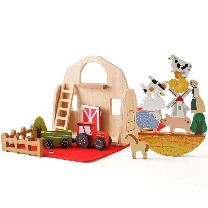 Wooden Farm Toy Set