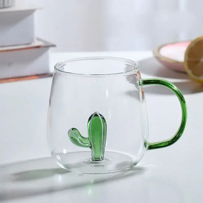 Cute Transparent Glass Coffee Cup