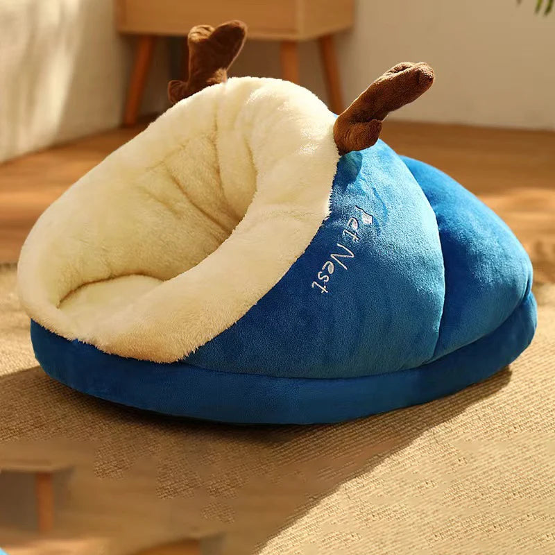 Cozy Slippers Shaped Dog Bed