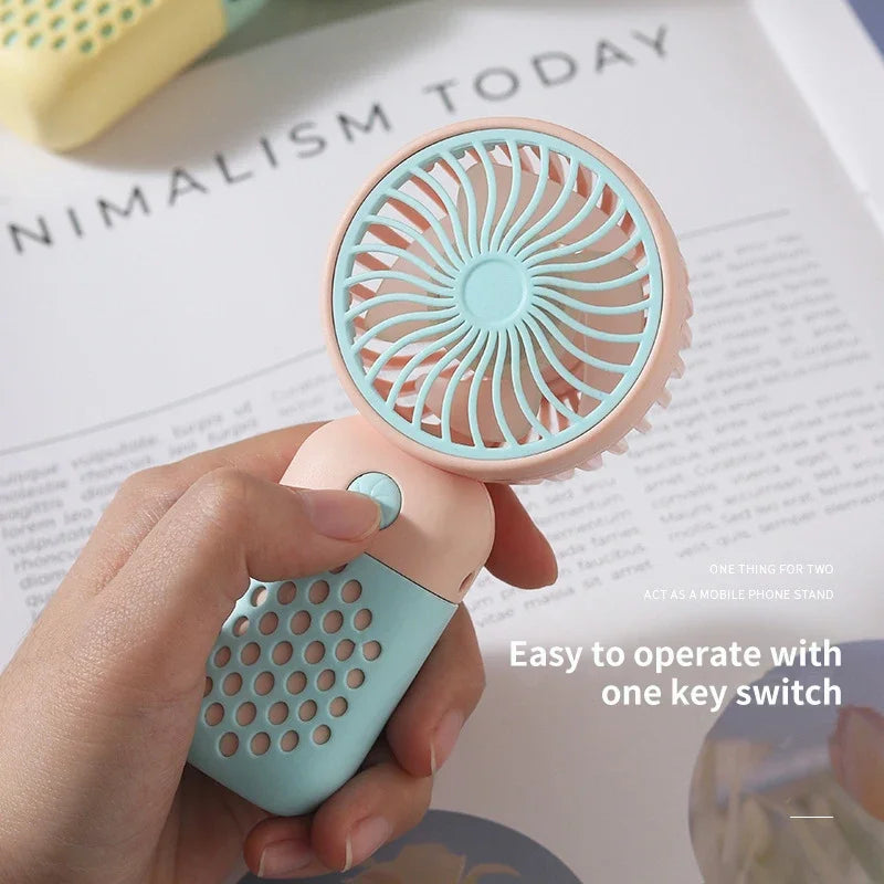 Portable USB Mini Fan - Rechargeable Handheld Fan