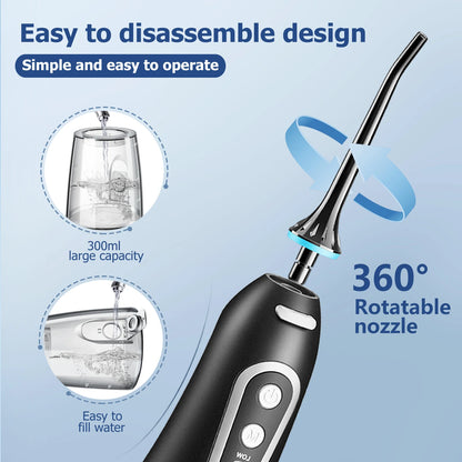 Portable Dental Water Flosser 300ML - Oral Irrigator
