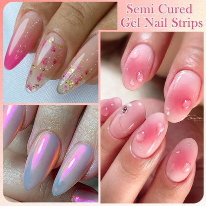 Harunouta Semi cured UV Gel Nail Wraps - 20 Tips