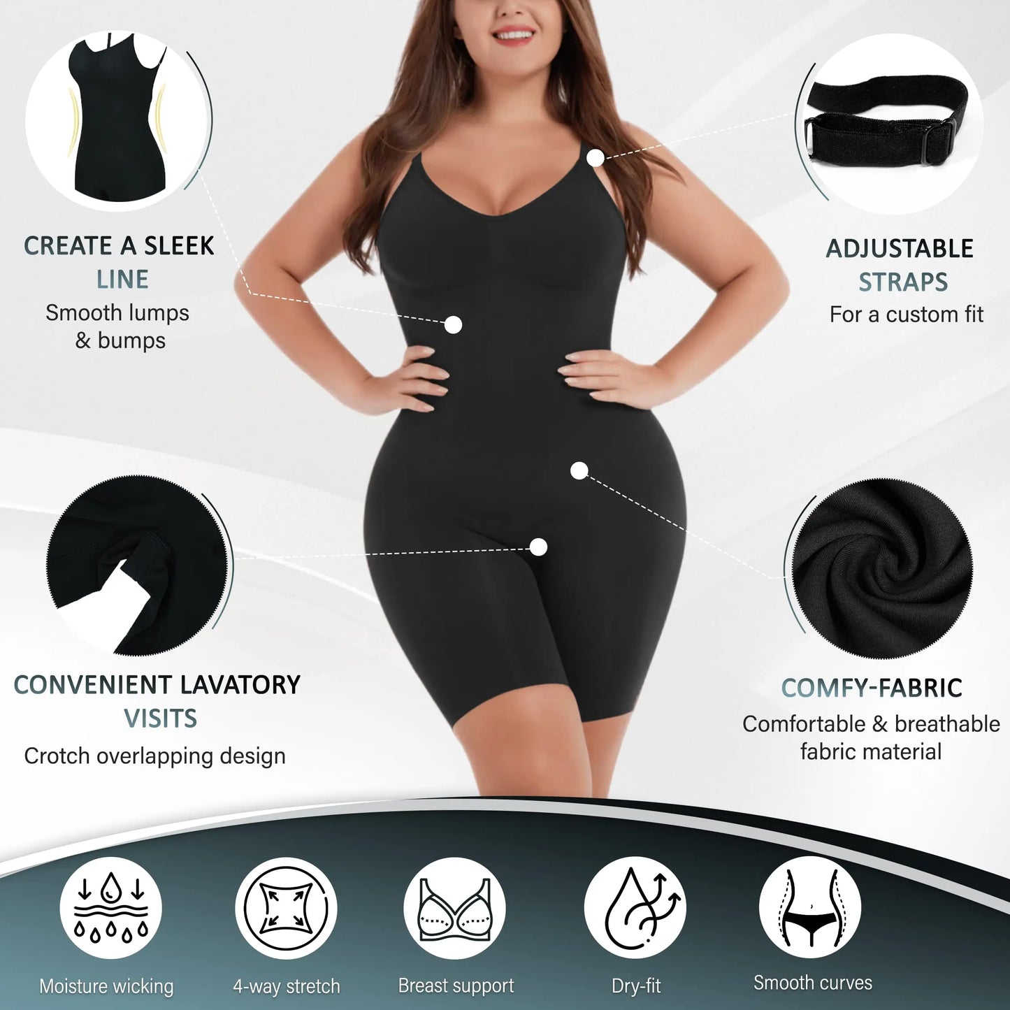 Tummy Control Body Shaper Jumpsuit