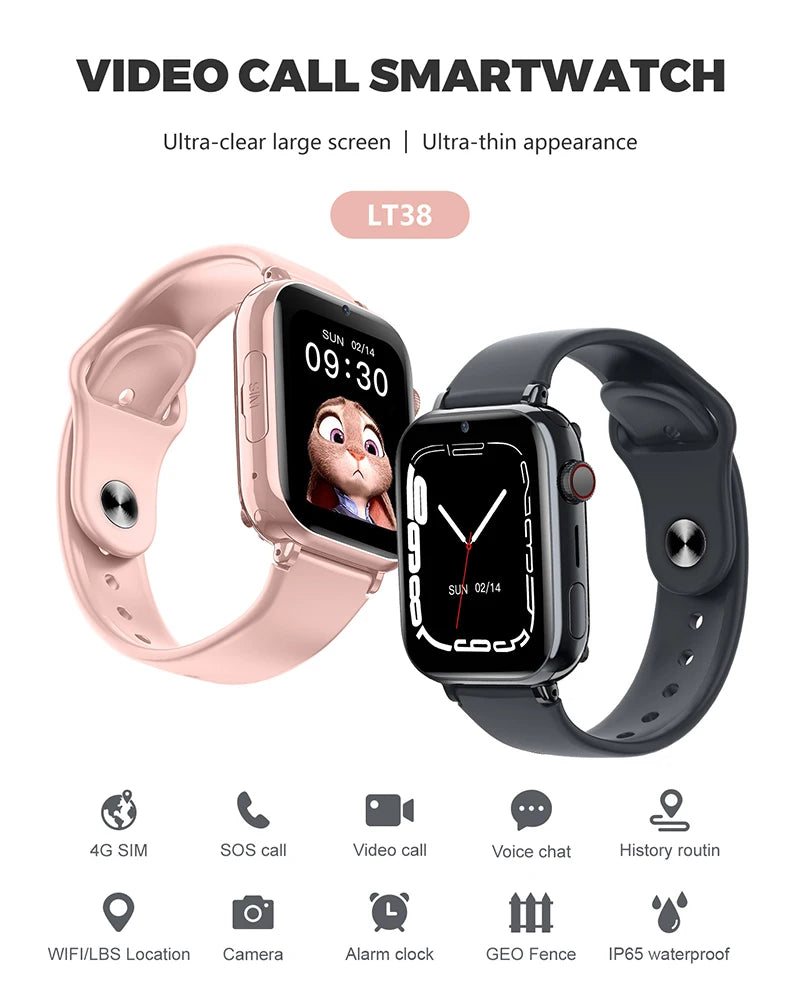 Kids 4G Smart Watch with GPS Tracker & Video Call