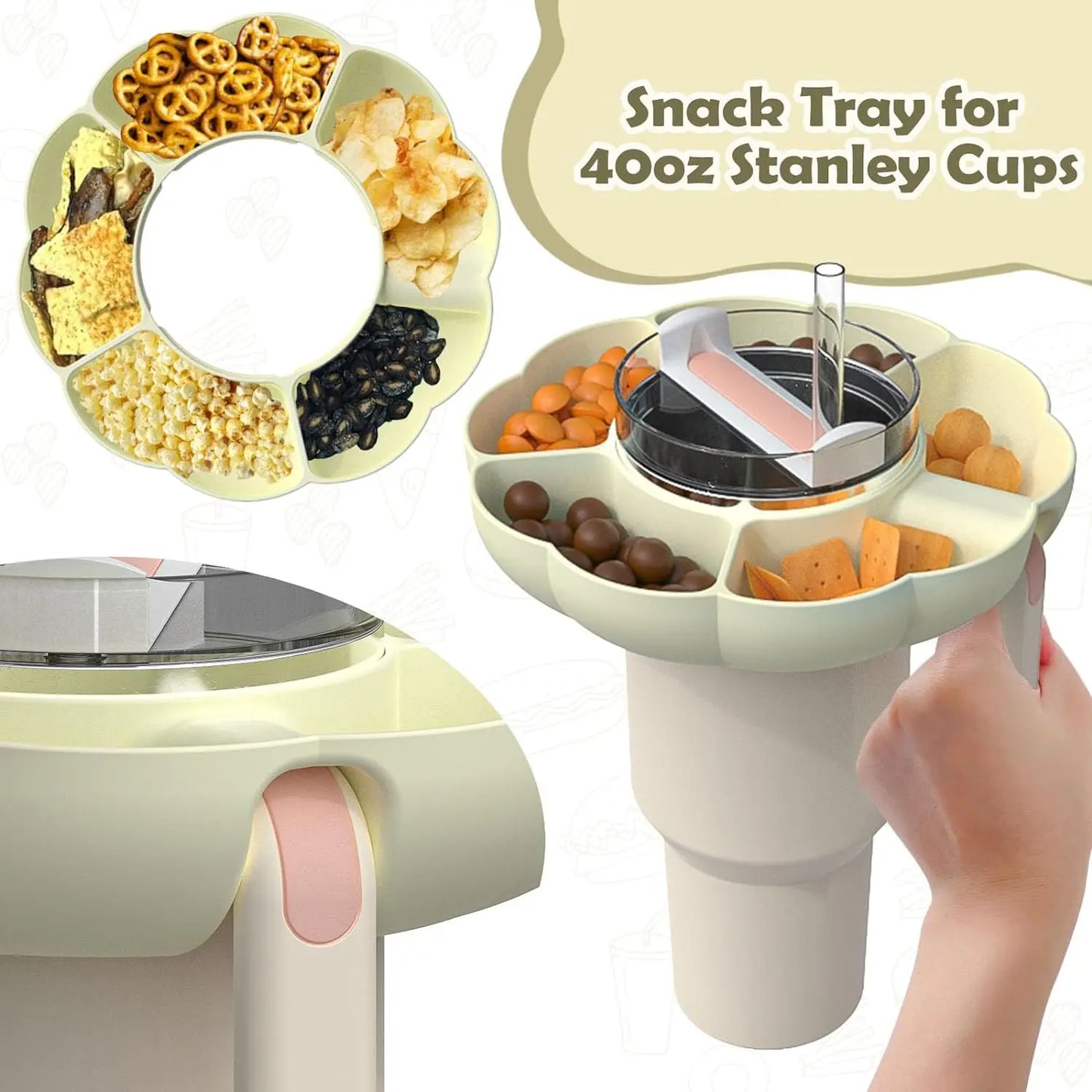 Snack Tray for Stanley Cup 40oz Tumbler