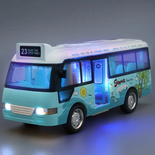 Friction Powered School Bus Toy - Sound & Light