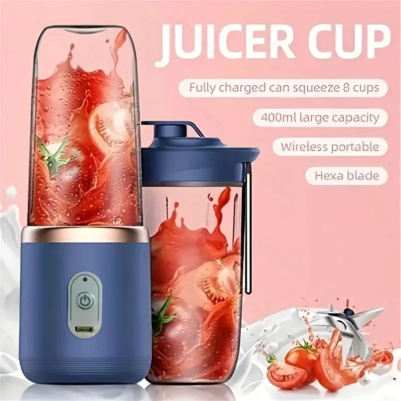 Portable USB Fruit Juicer Blender - Double Cup Multifunction