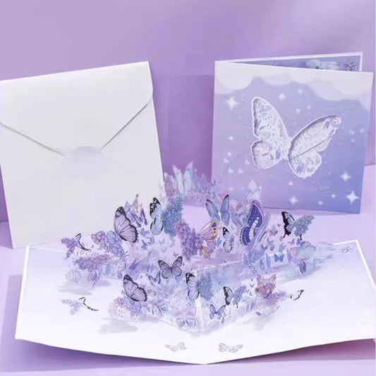 Purple Butterfly 3D Pop Up Card