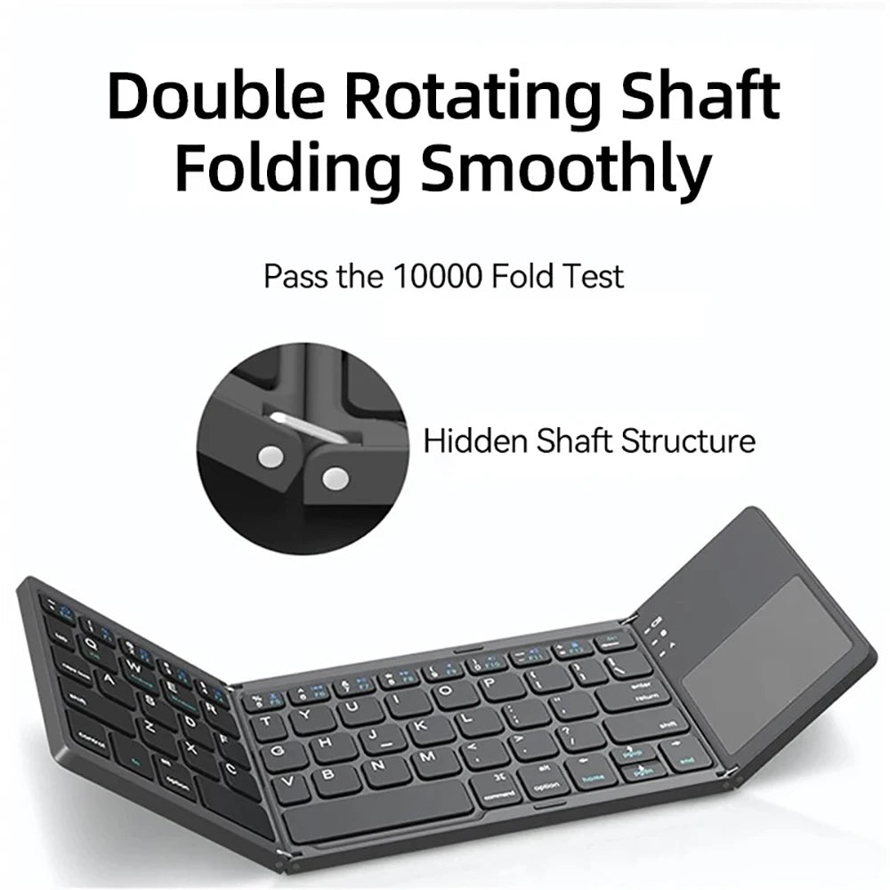 Wireless Mini Folding Keyboard with Touchpad