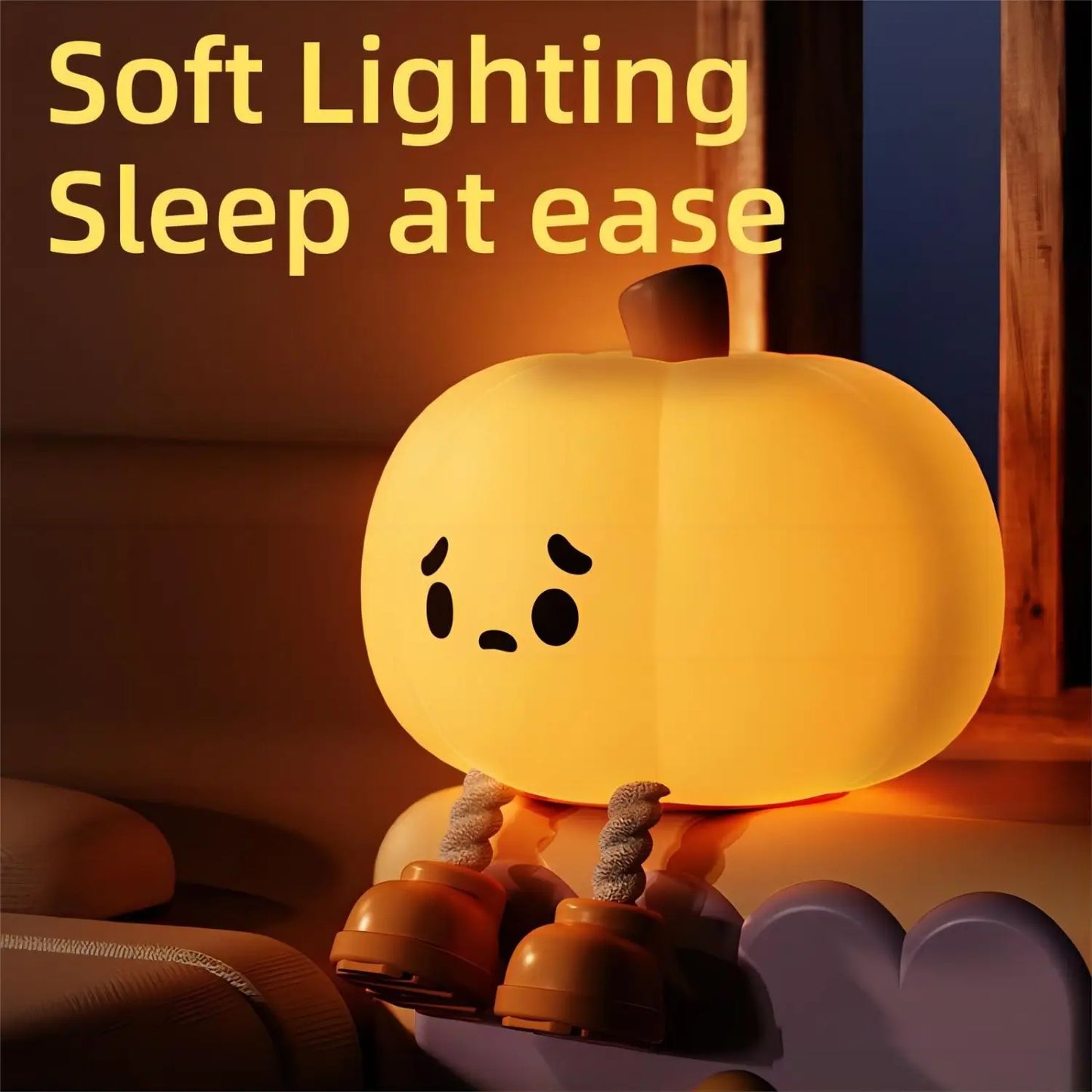 Cute Halloween Pumpkin Night Light - 95x95x84mm