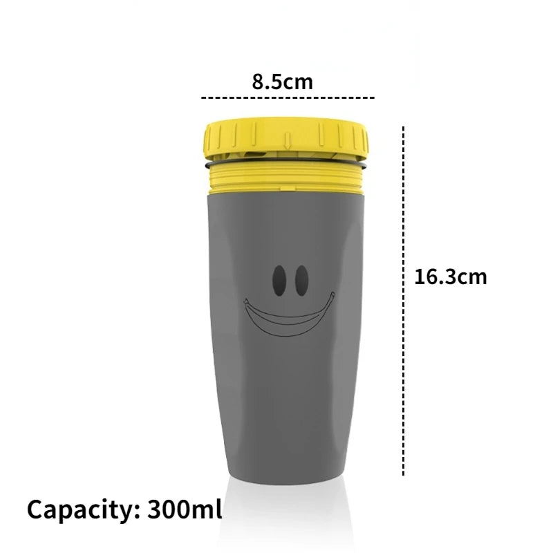 Portable Coffee Cup with Straw, Creative Twist Lid and BPA Free