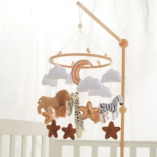 Wooden Baby Rattle Crib Mobile