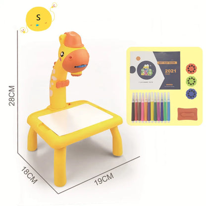 Kids LED Projector Drawing Table Set